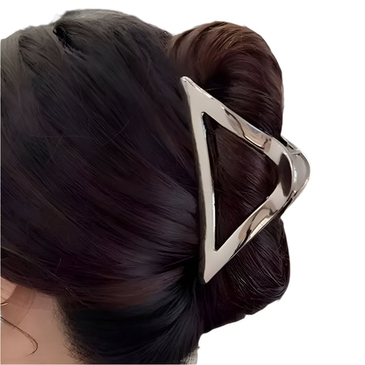 deTriangle Hair Clip Modern and Sophisticated Accessories Collection - Silver