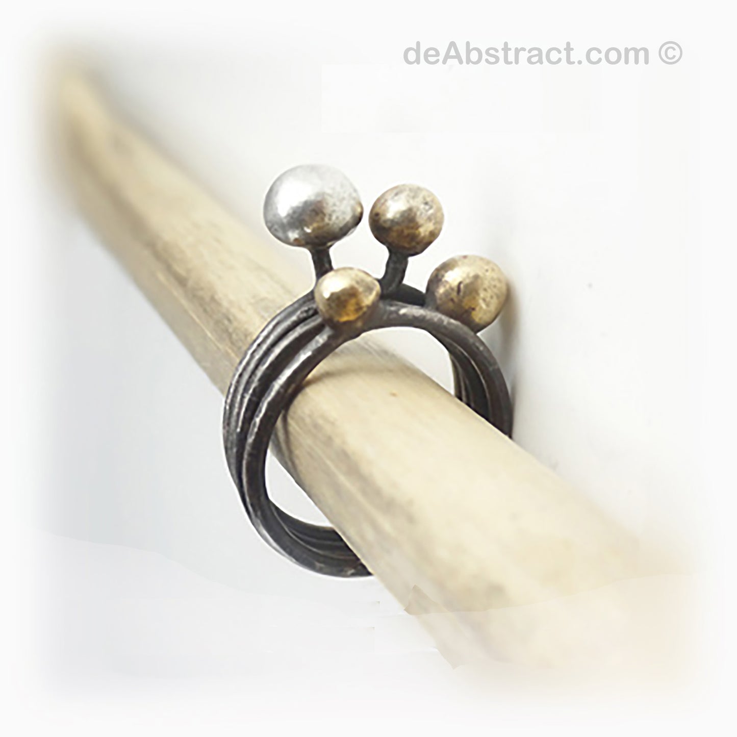 'de Orbit' Ring - Sterling Silver, handmade ring, forged and hammered