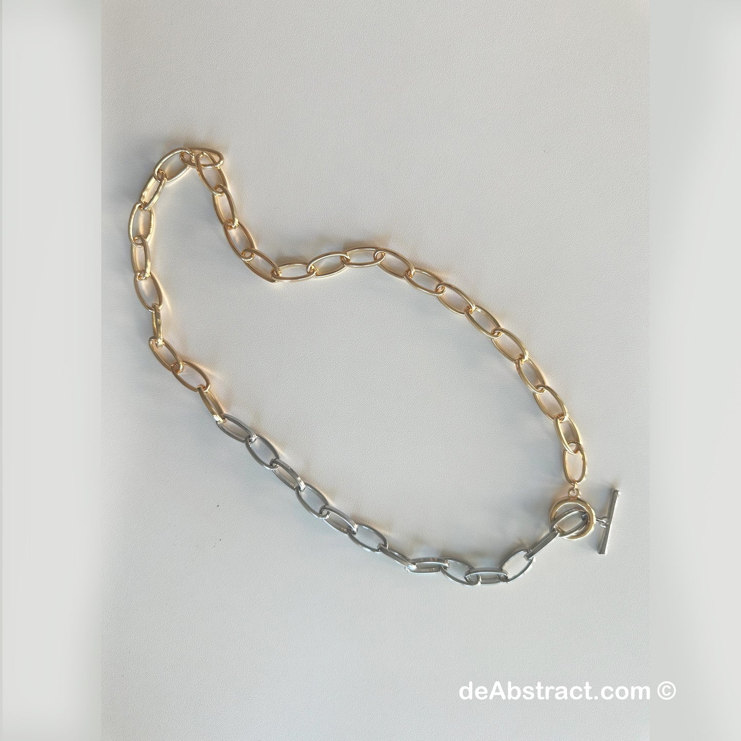 'de Abstract SG1' Necklace - Gold and Silver