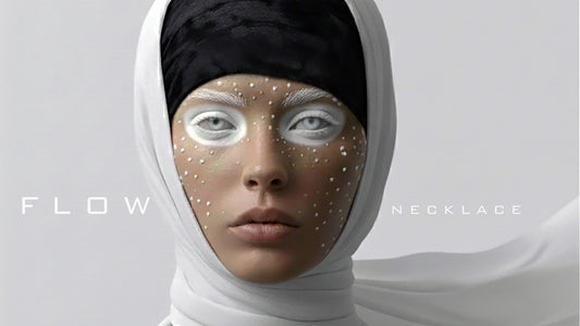 Flow Necklace: Sculptural Lucite Jewelry | Art Deco Meets Modern Design