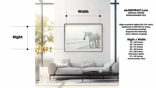 White Horse — Digital Poster | Fine Art