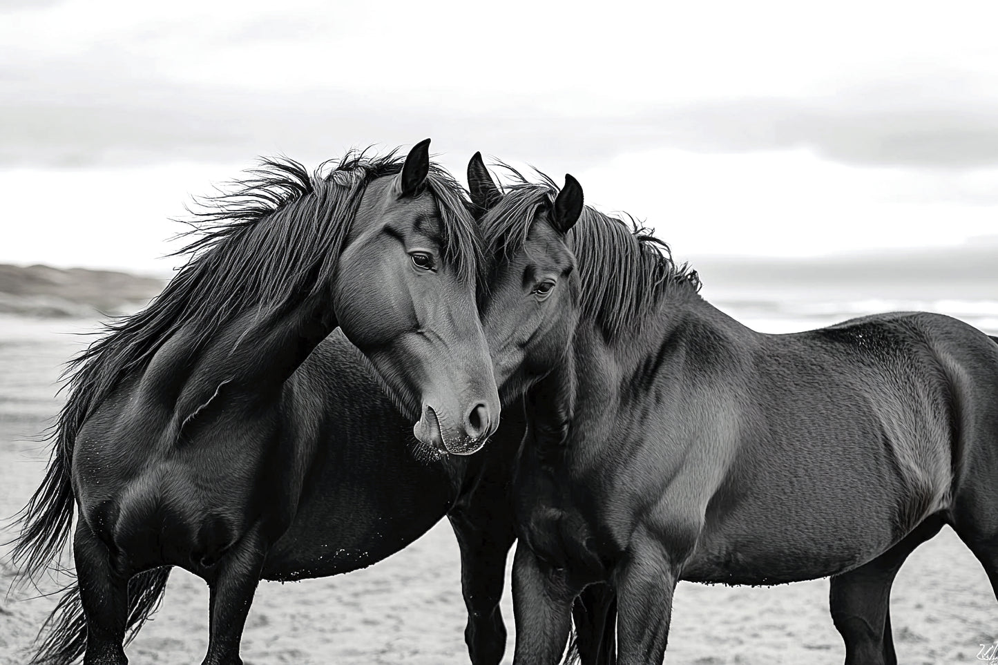 Black Horses — Digital Poster | Fine Art